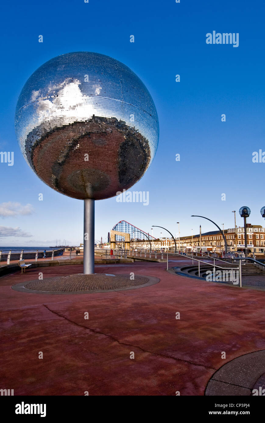 The mirror ball 'They Shoot Horses, Don't They' at Blackpool pleasure beach, Lancashire, England, UK Stock Photo