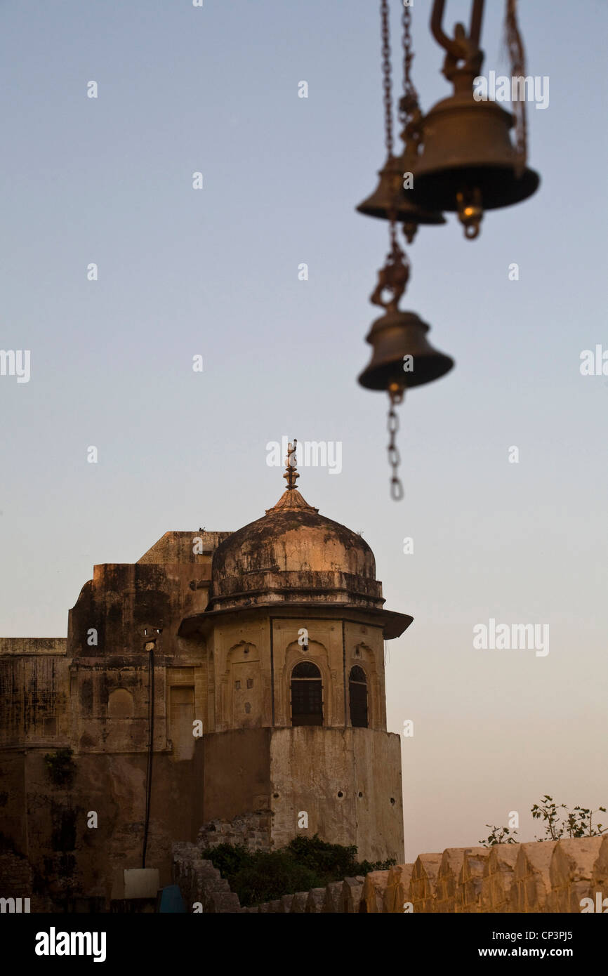 Bells and towers of the The Nahargarh Fort, Jaipur, India Stock Photo