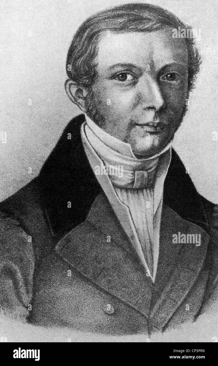 Weber, Wilhelm Eduard, 24.10.1804 - 23.6.1891, German physicist, professor in Goettingen 1831 - 1837, portrait, lithograph, circa 1835, Stock Photo