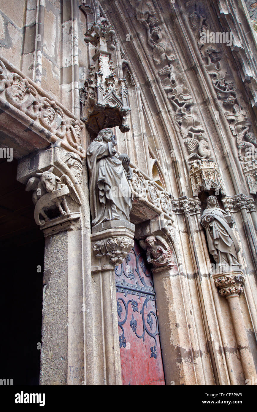 Slovakia - Hronsky Benadik - gothic portal - old benedictine cloister Stock Photo