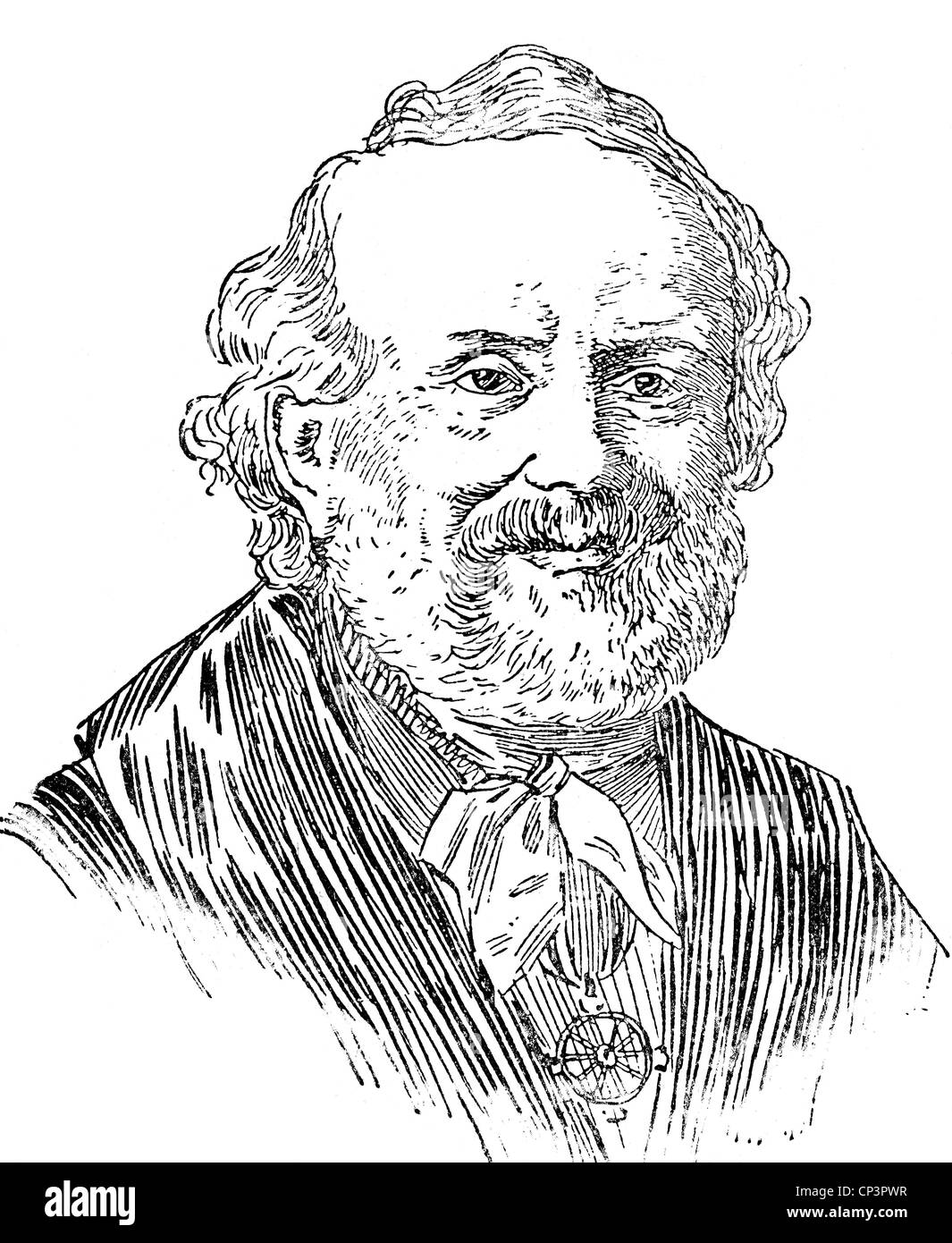 Weber, Wilhelm Eduard, 24.10.1804 - 23.6.1891, German physicist, professor in Goettingen 1831 - 1837, portrait, woodcut, published in 1899, Stock Photo