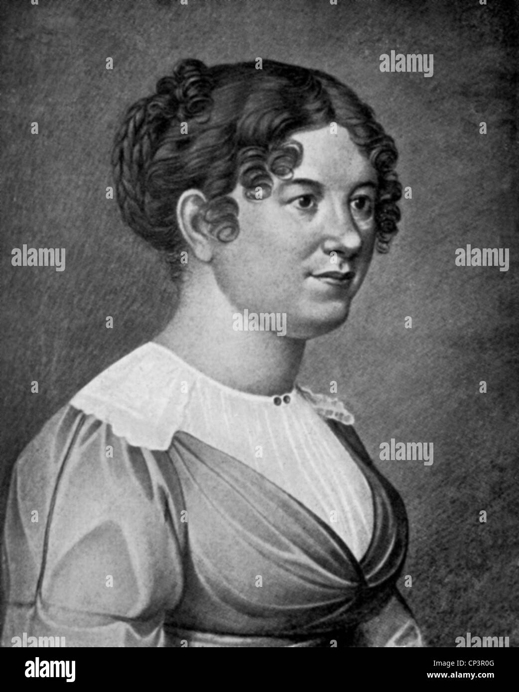 Willemer, Marianne von, 20.11.1784 - 6.12.1860, Austrian actress, dancer, poet, friend of Johann Wolfgang von Goethe, portrait, after a chalk drawing from 1819, Stock Photo