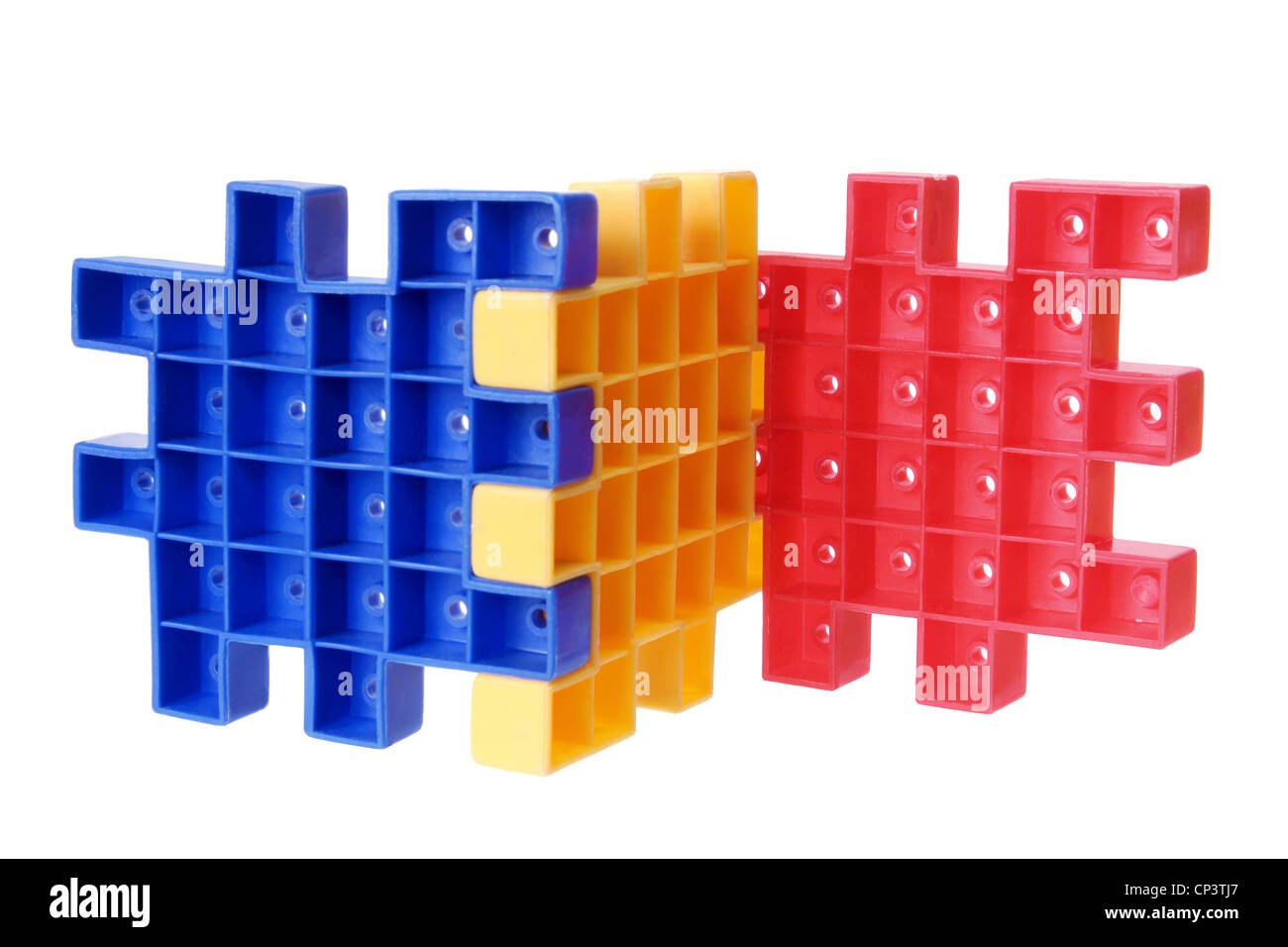 Plastic Puzzle Pieces Stock Photo Alamy