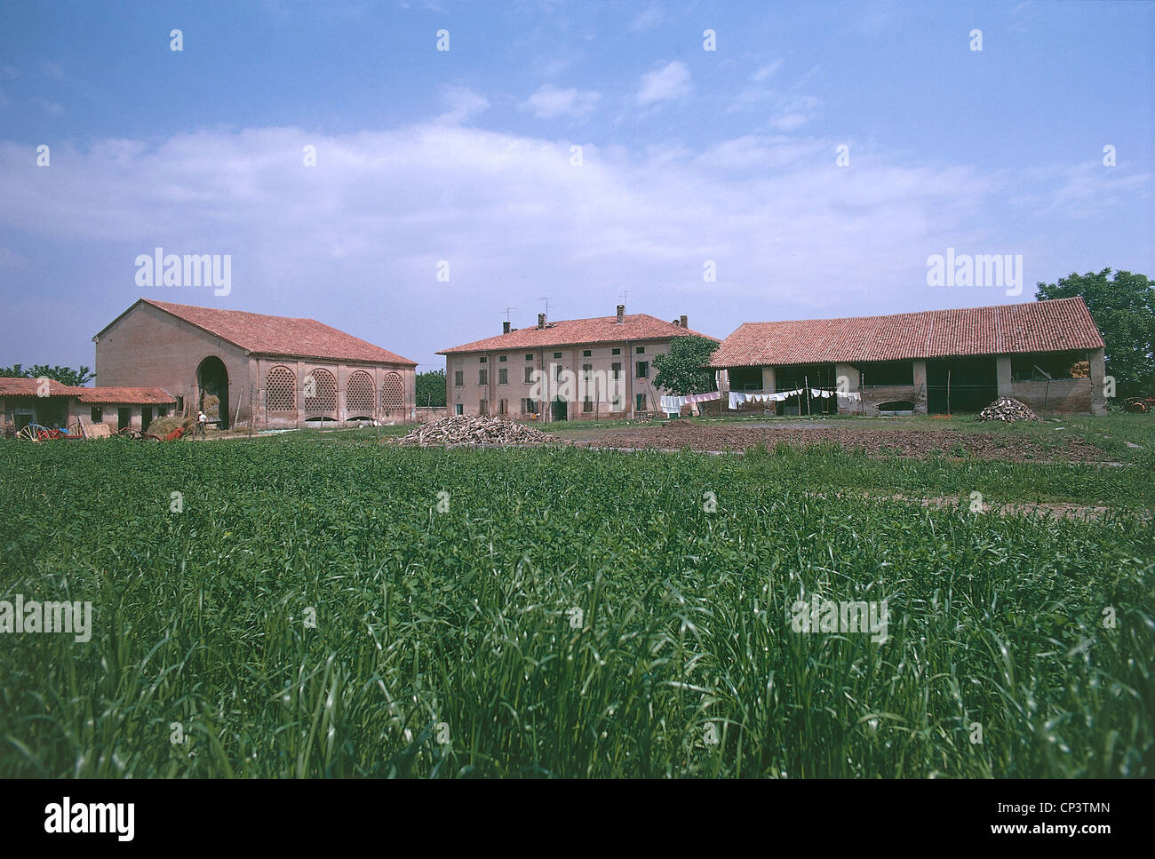 Lombardy Po Valley Farm Stock Photo Alamy