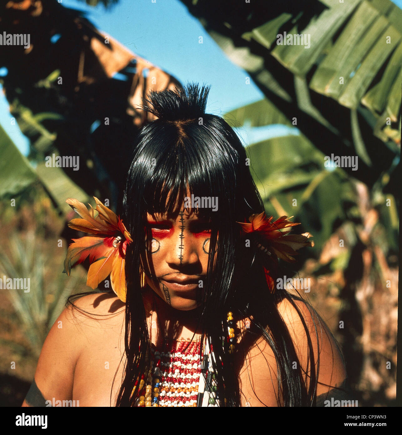 Brazil - Amazon - Girl Karaj ethnic or Java Stock Photo