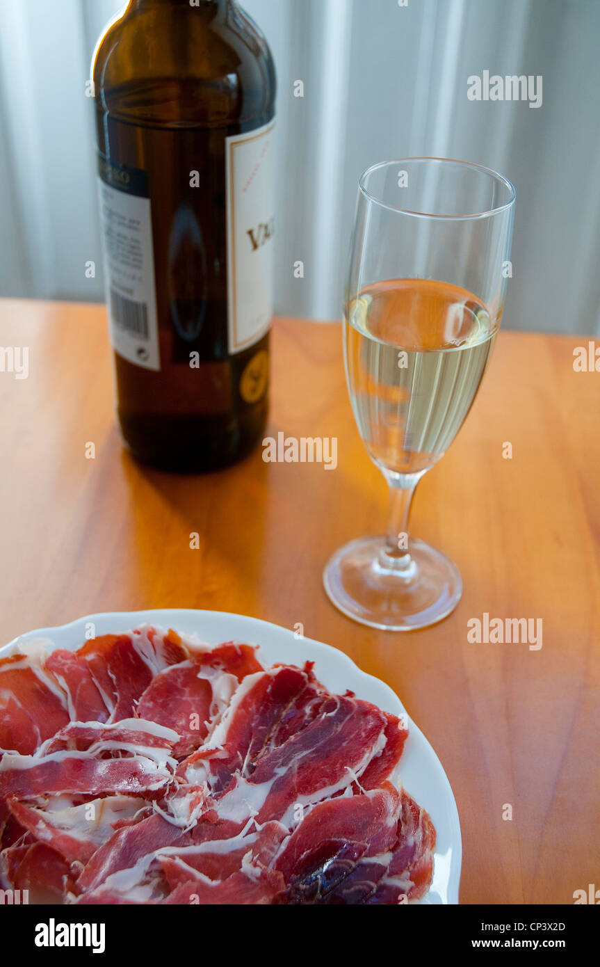 Iberico ham with wine hires stock photography and images Alamy