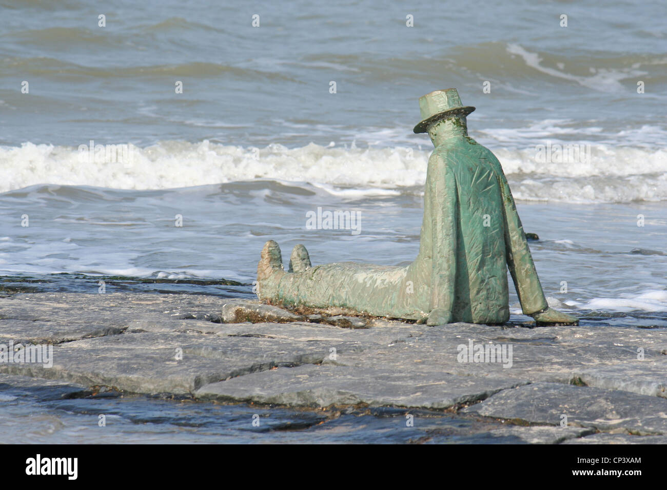 Folon sculpture beach in Knokke-Heist Belgium Stock Photo - Alamy