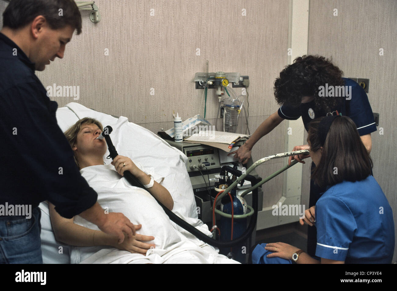Monitoring woman in labour hospital hires stock photography and images