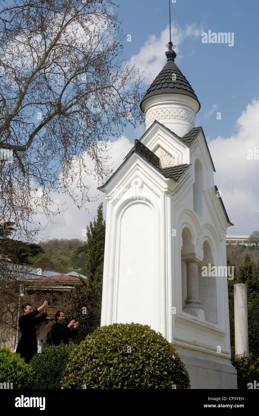 Ukraine Crimea Yalta. Neo-Byzantine church of Exaltation of Cross (project of neo-Byzantine Monighetti Ippolito, 1866), Stock Photo