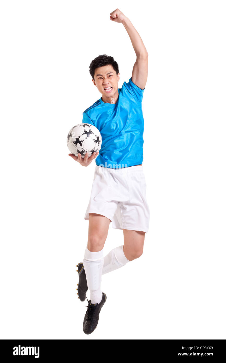 Soccer ball in air Cut Out Stock Images & Pictures Alamy