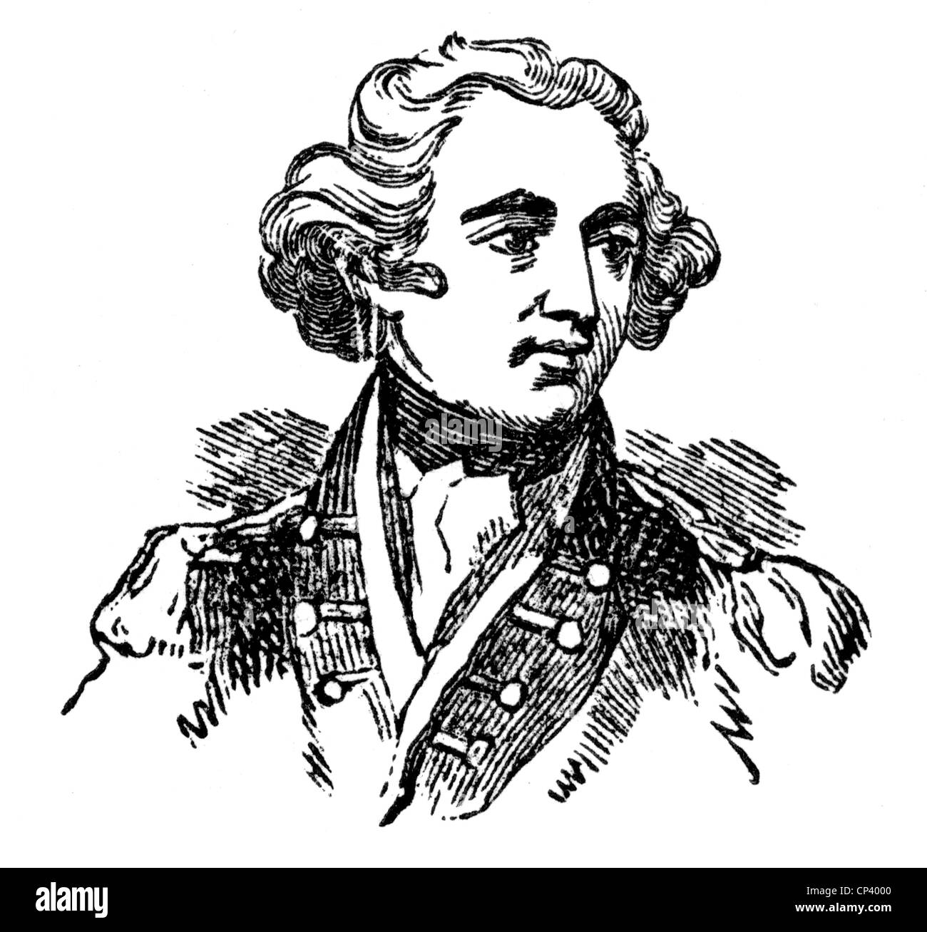 Tarleton, Banastre, 21.8.1754 - 16.1.1833, Britisch general and politician, portrait, wood engraving, 19th century, Stock Photo