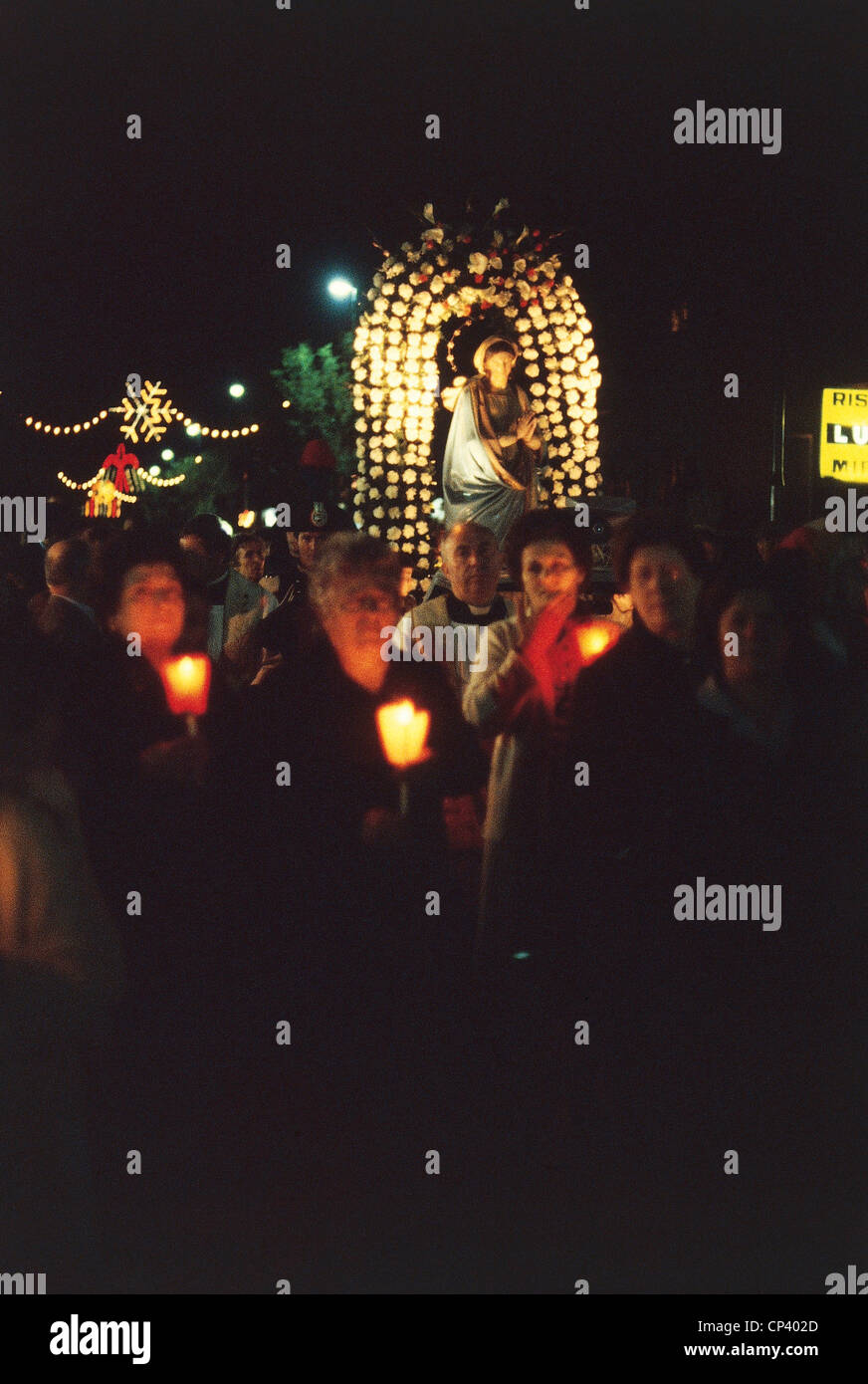 Emilia Romagna, Porto Garibaldi (Fe): Procession Of Our Lady Of The Night Mare Stock Photo