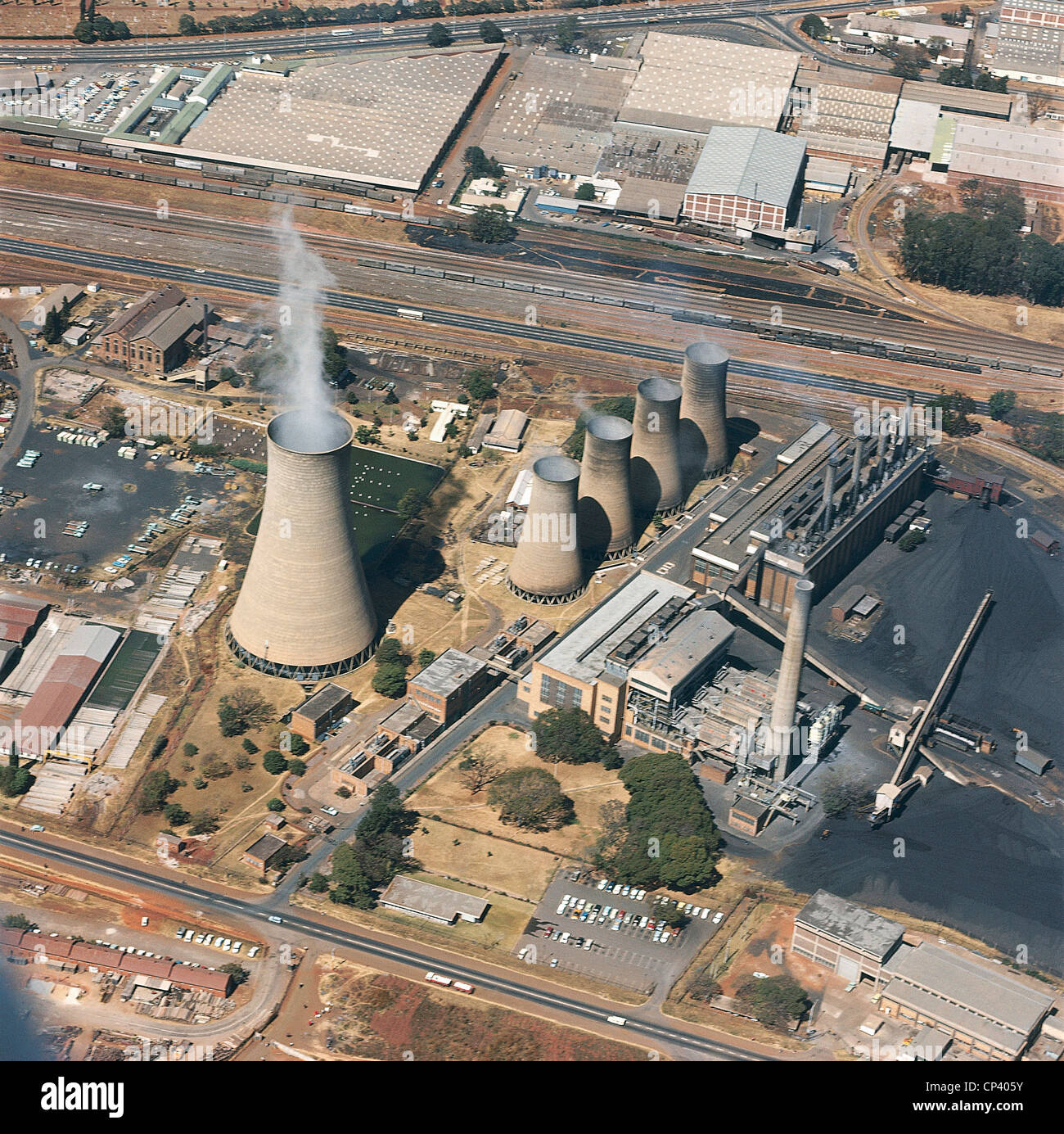 Zimbabwe, Harare. Thermal power station with coal Stock Photo Alamy