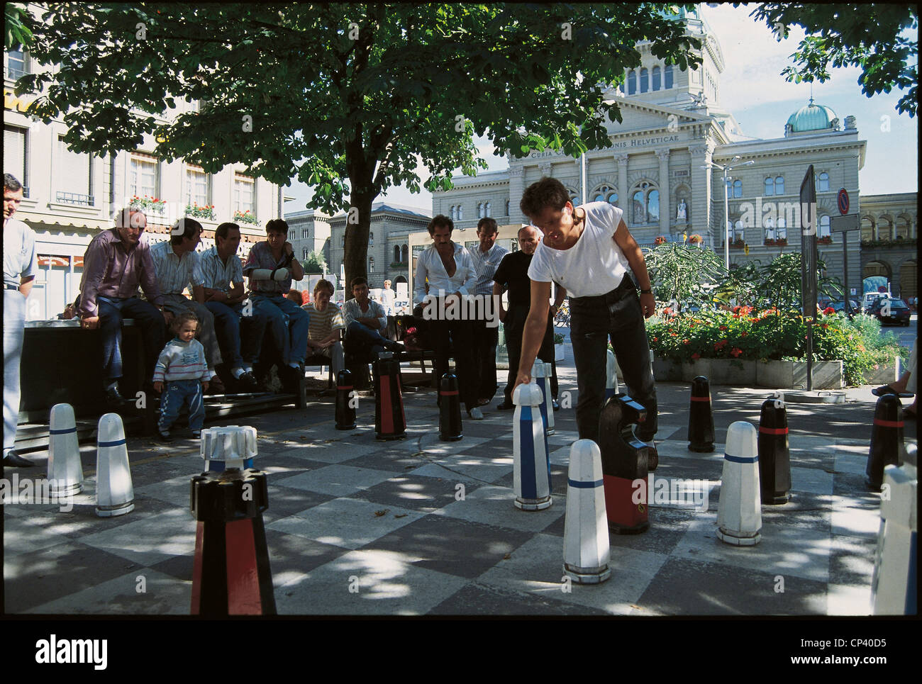 SWITZERLAND BERNE Barenplatz CHESS Stock Photo