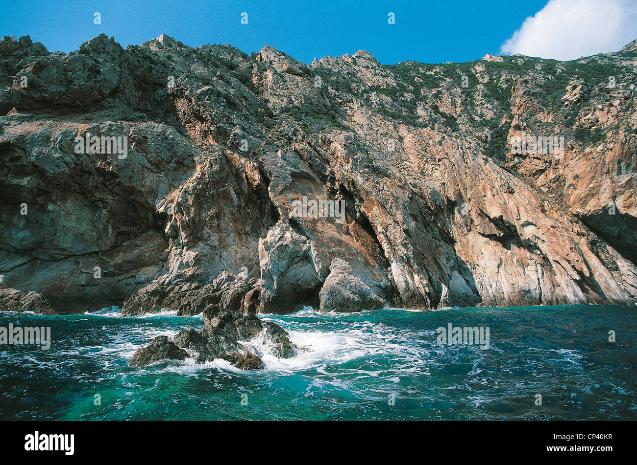 Tuscany Tuscan Archipelago National Park Island of Monte Cristo (Li). Cala Corfu Stock Photo