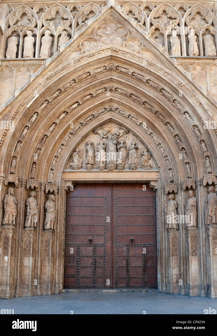 Rear Entrance to Valencia Cathedral Spain Stock Photo