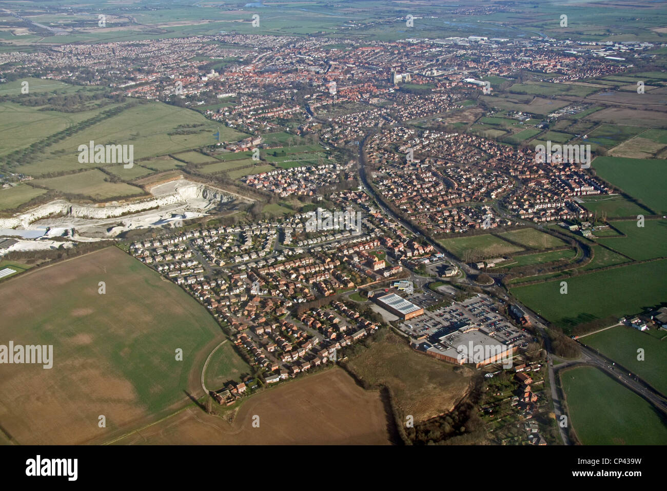 Aerial view of Beverley, East Yorkshire Stock Photo Alamy