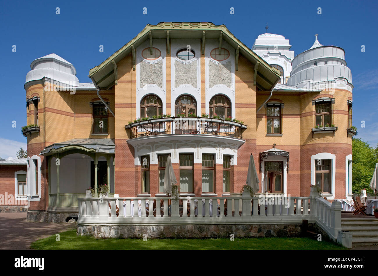 Estonia - County Parnumaa - Parnu. Fines Villa (1905, art nouveau), which today houses a hotel Stock Photo