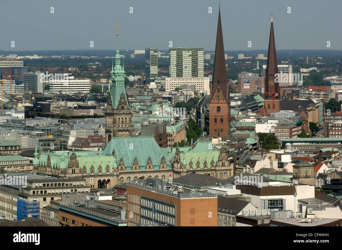 Germany - Hamburg. Altstadt, the Old Town. At the center of the Rathaus