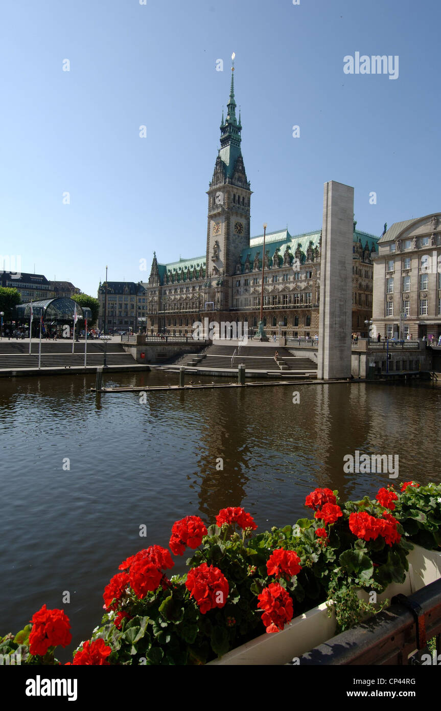 Germany - Hamburg. Altstadt, the Old Town. Rathaus, Town Hall (1897