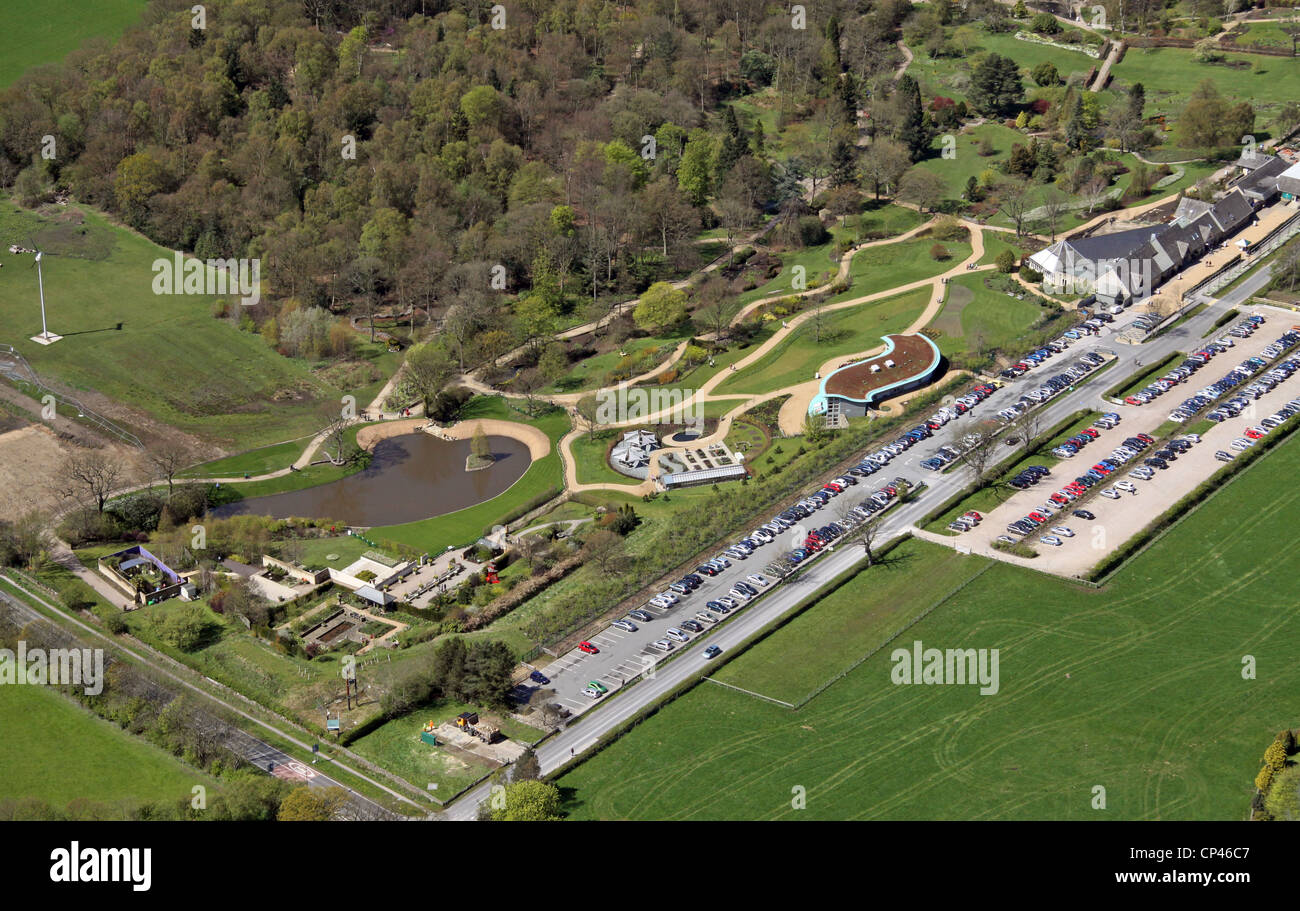 Aerial view of RHS Garden Harlow Carr, Harrogate Stock Photo