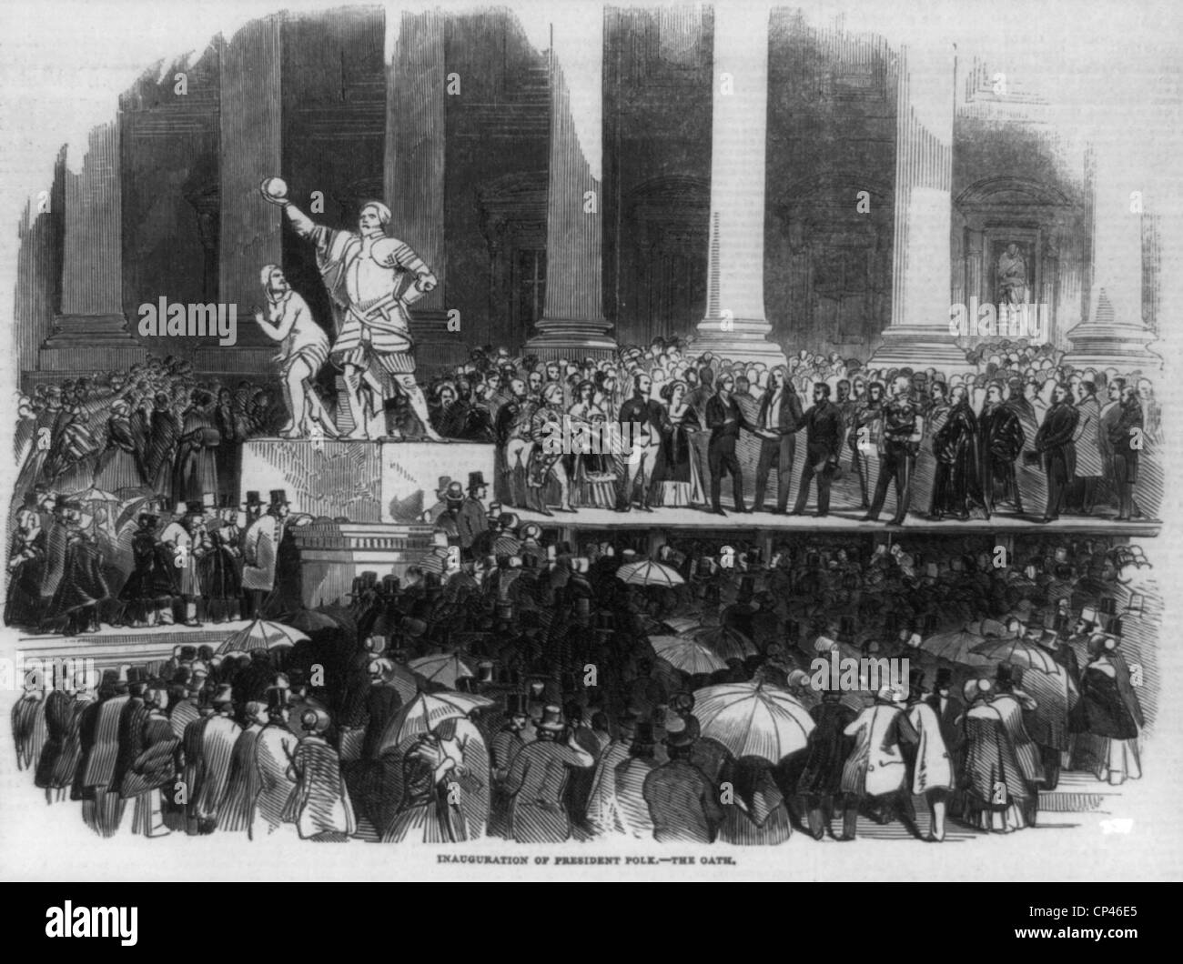 Inauguration of President James K. Polk, 1845 Stock Photo