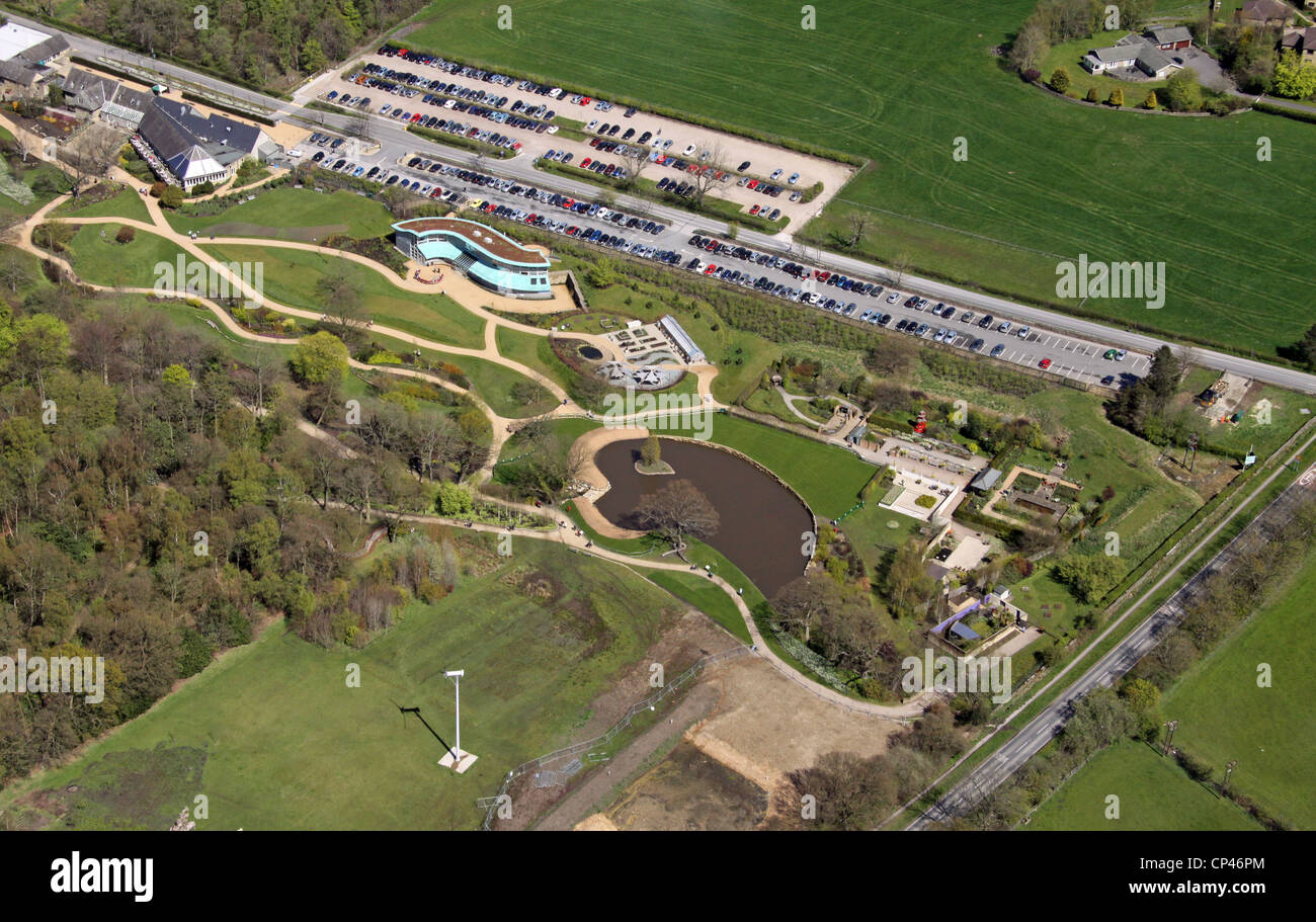 Aerial view of RHS Garden Harlow Carr, Harrogate Stock Photo