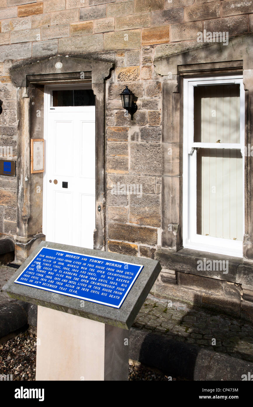 Tom Morris and Tommy Morris House St Andrews Fife Scotland Stock Photo