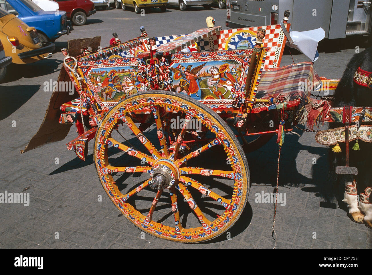 Sicily - Crafts - Sicilian cart Stock Photo