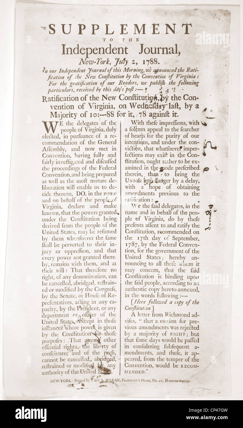 The Constitution of the United States (1787–1992) - Encyclopedia Virginia