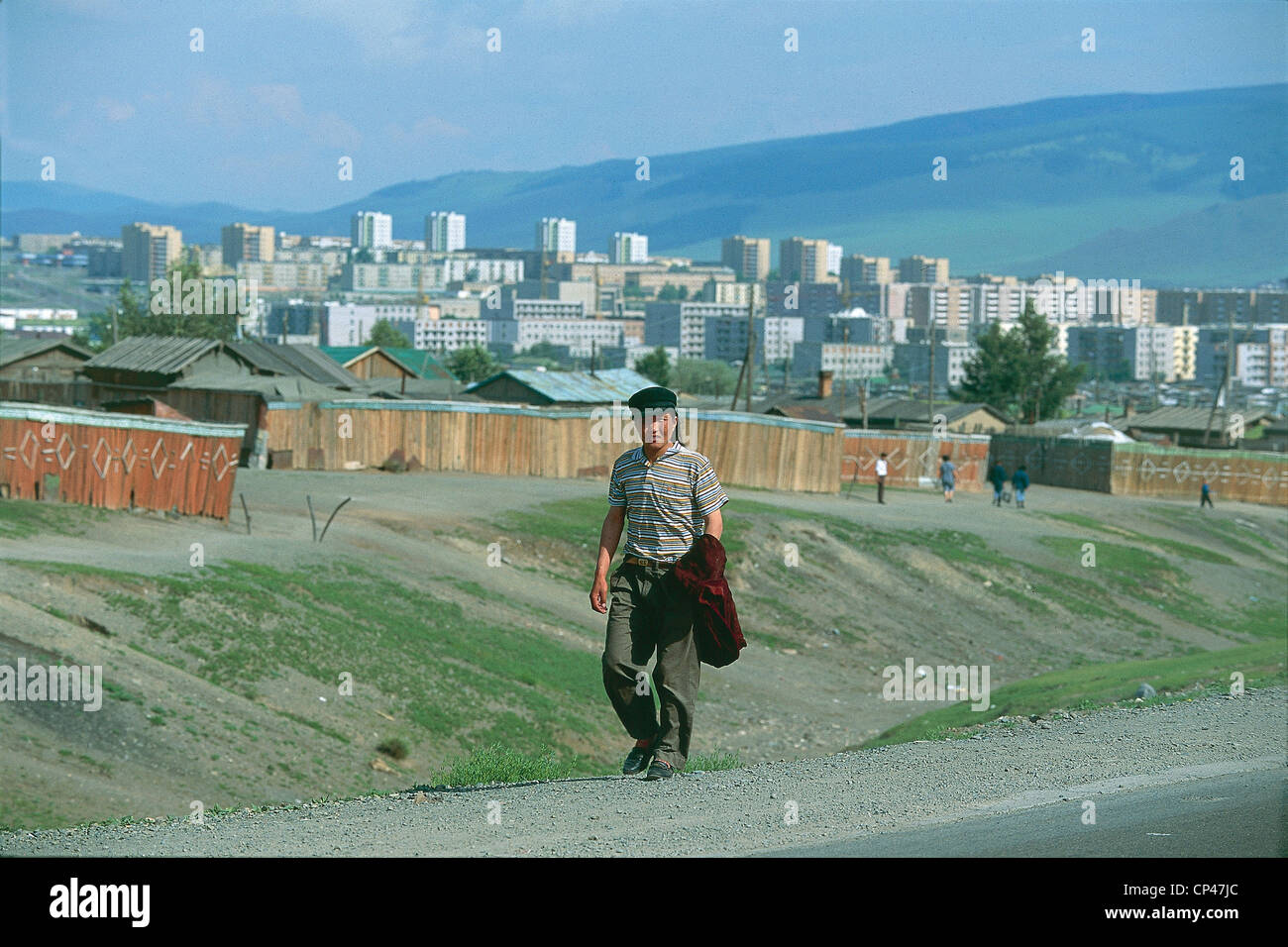 Mongolia - Ulan Bator (Ulaanbaatar). Suburbs, slums. Stock Photo
