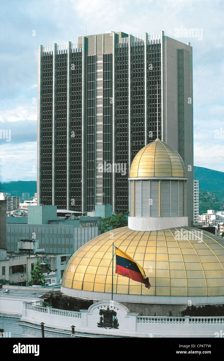 Venezuela Caracas, The Center "Simon Bolivar" And The Palace Of The