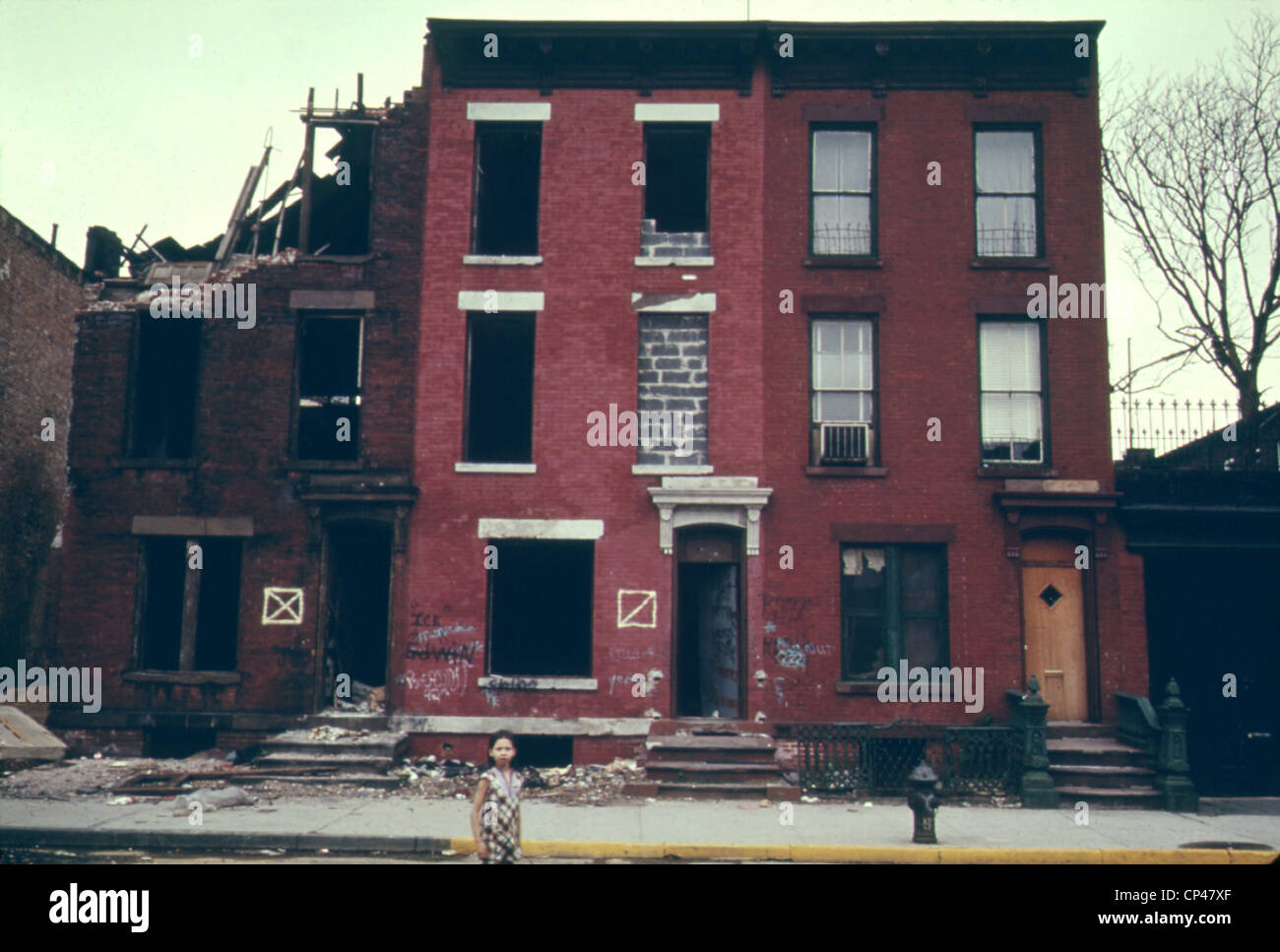 Substandard housing in Brooklyn New York City. People are still living ...