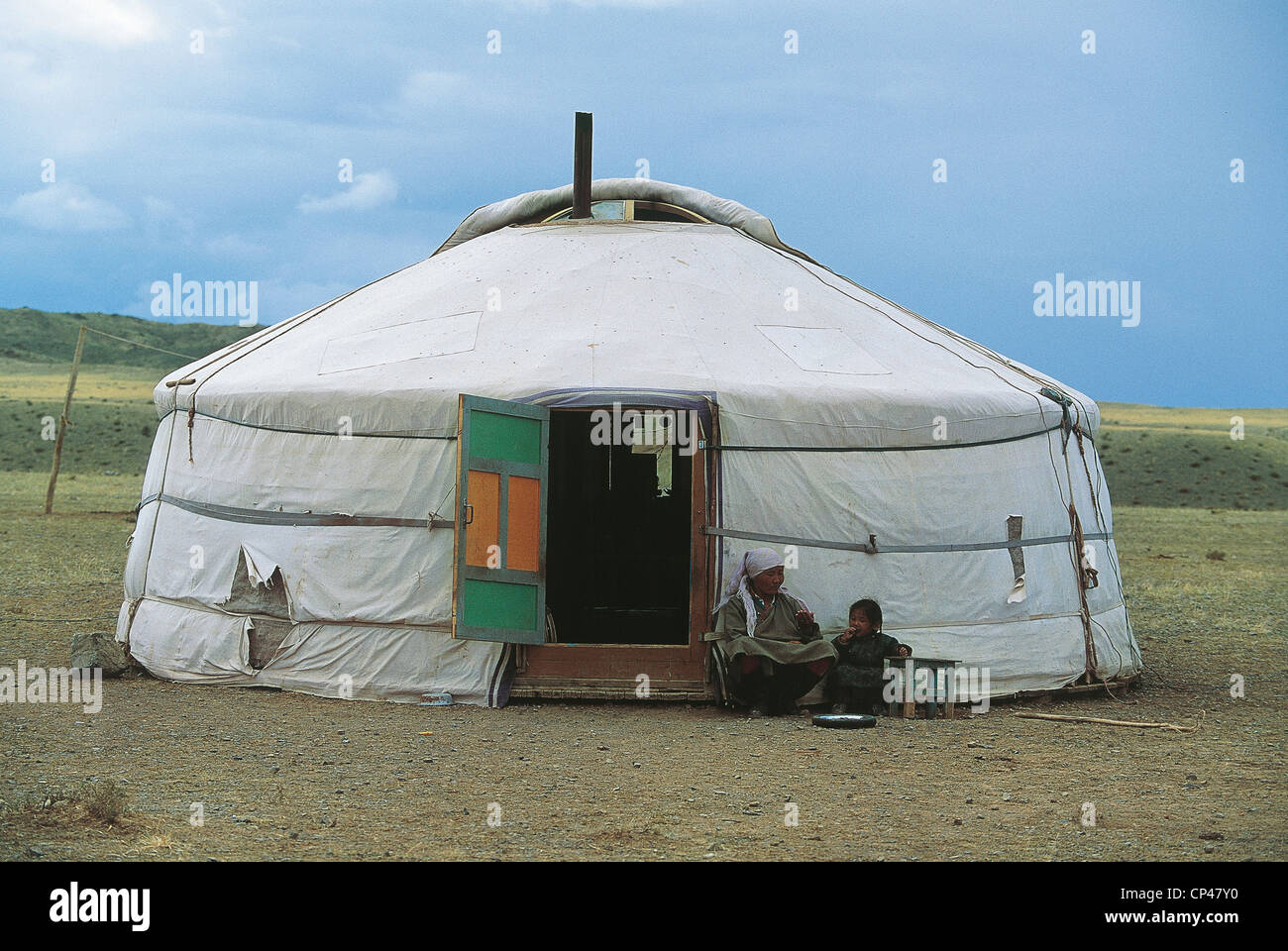 Gobi Region Of Mongolia Nomads Yurt Stock Photo - Alamy