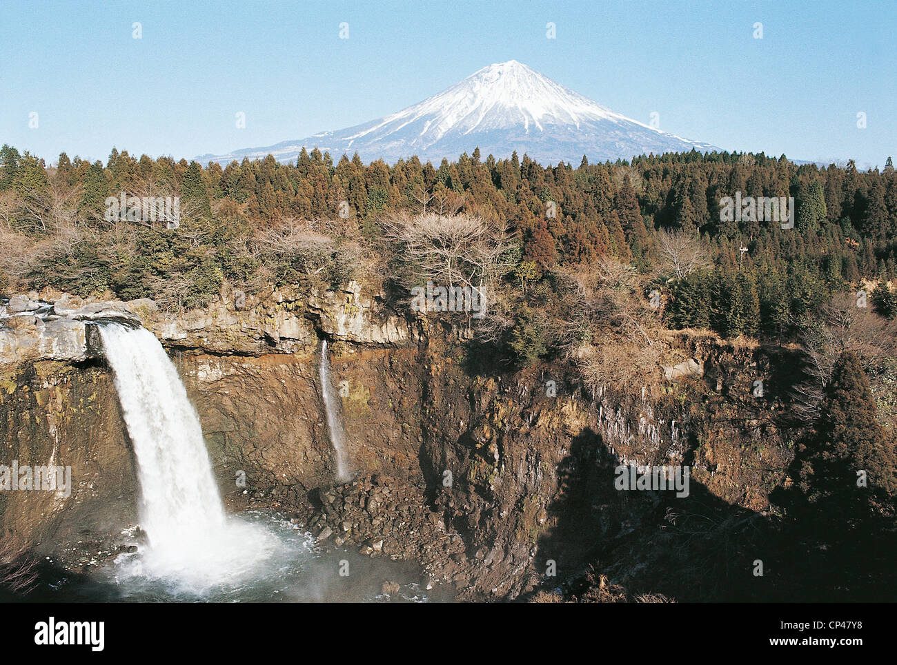 Mount Fuji Japan Cascade Otodome Stock Photo