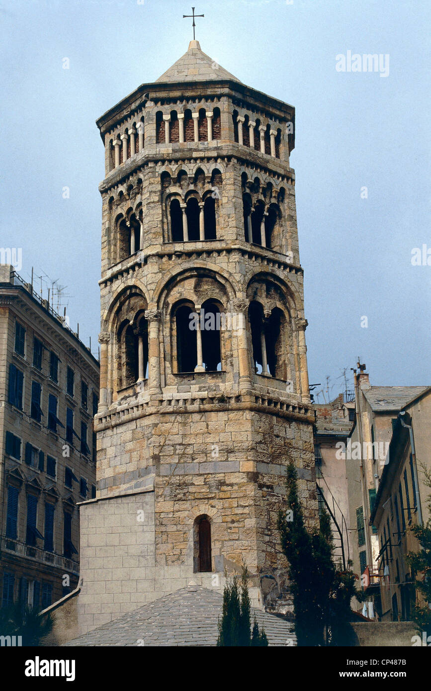 Church Of San Donato Genova Liguria Campanile Stock Photo Alamy