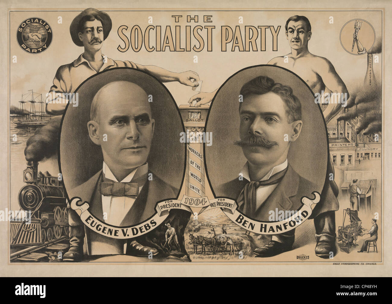 The 1904 Socialist Candidates For US Presidency. Eugene Debs Ran From ...