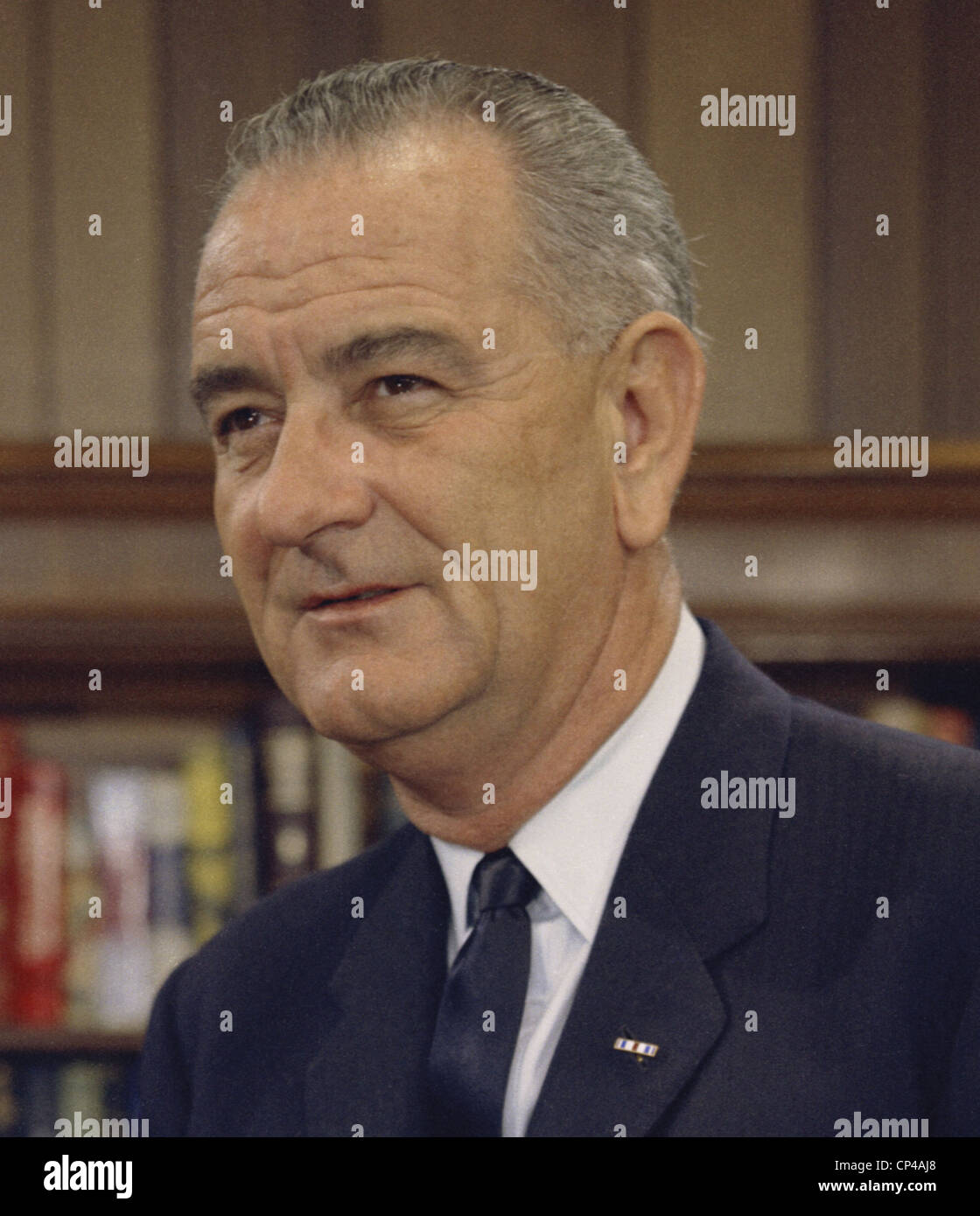 President Lyndon Johnson. White House portrait, ca. 196368 Stock Photo