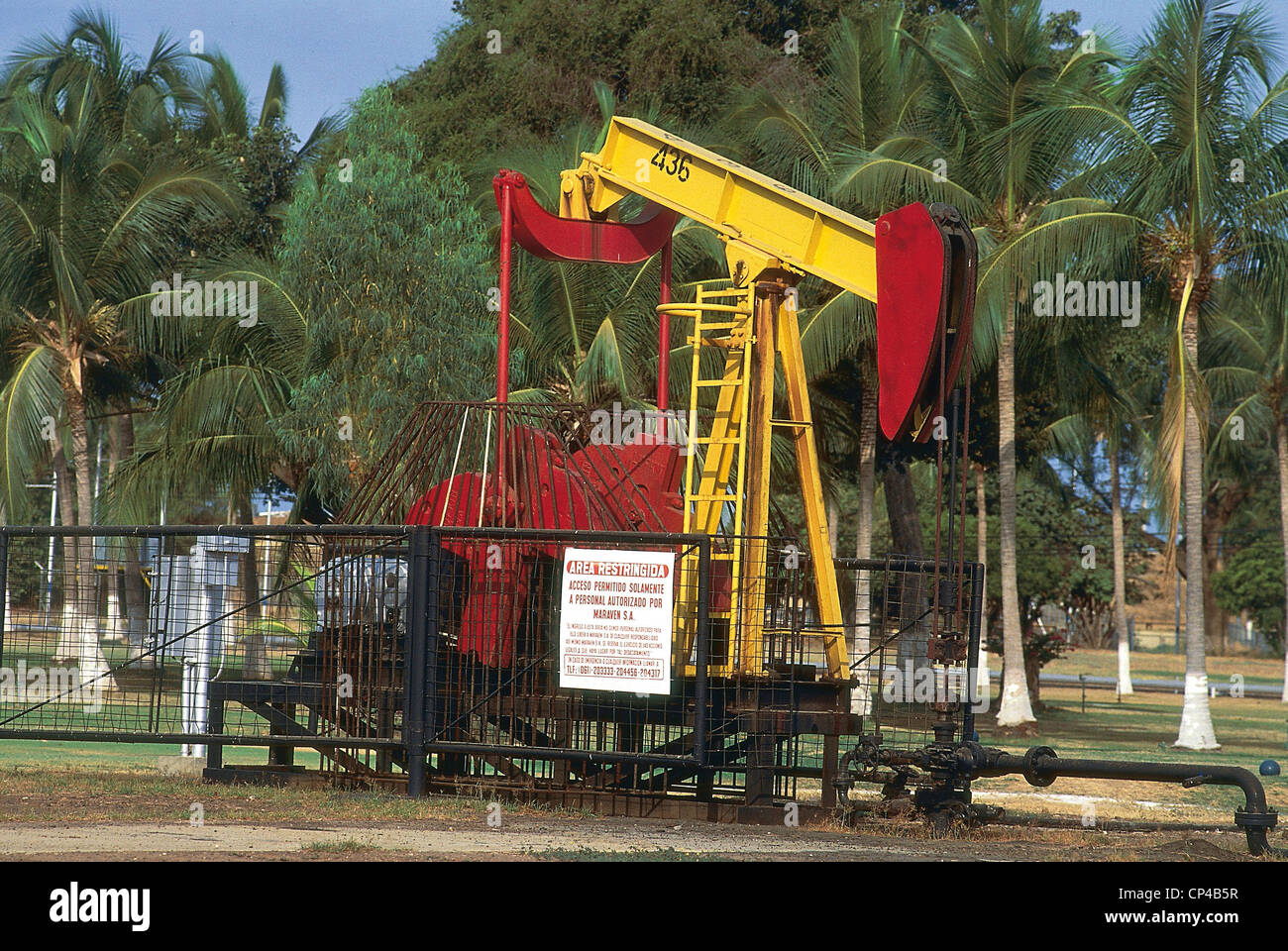 Venezuela - State Zulia - Maracaibo Lake - Cabimas. Oil pumping station. Stock Photo