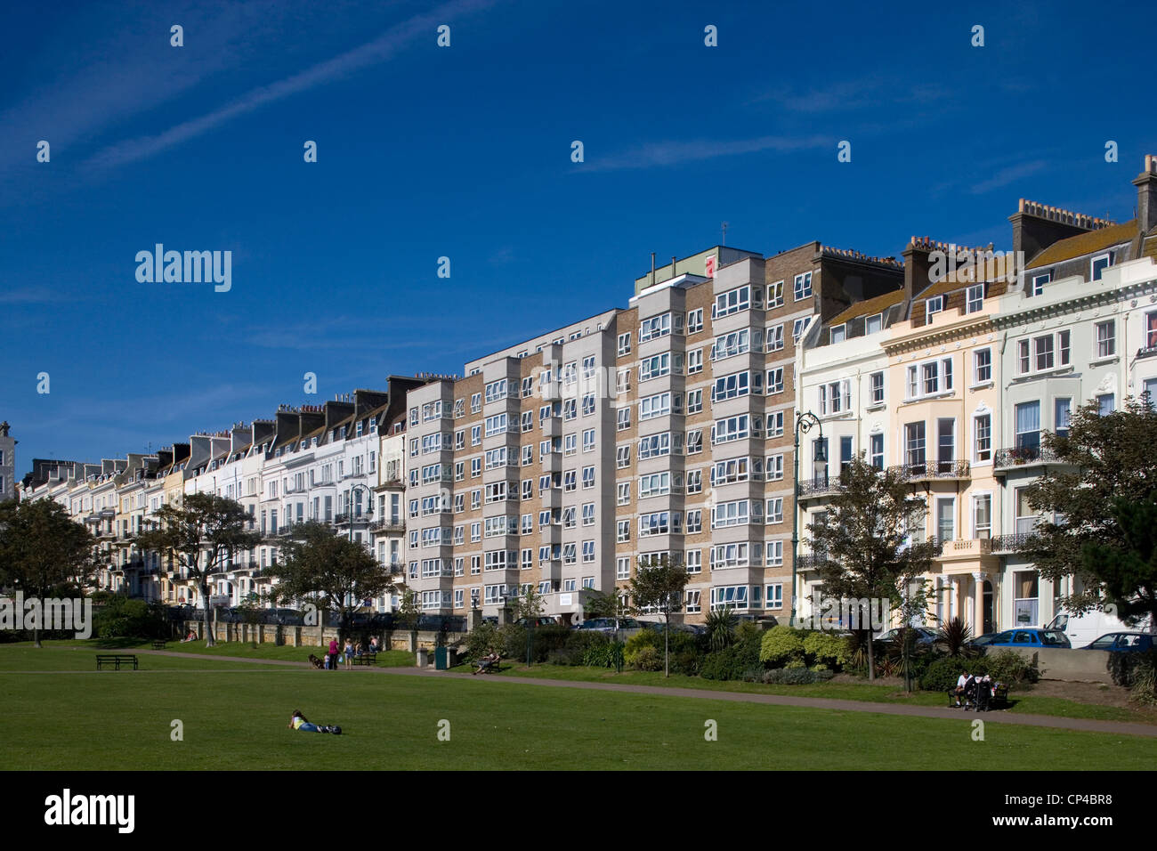 United Kingdom - England - East Sussex - Hastings. Traditional-style buildings in the city center Stock Photo