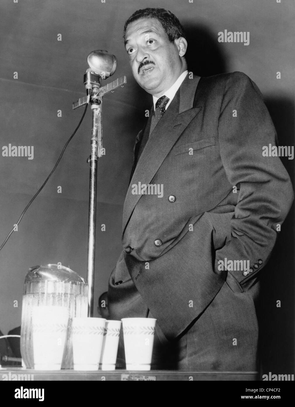 Thurgood Marshall, then Chief Counsel for the NAACP, speaking at the