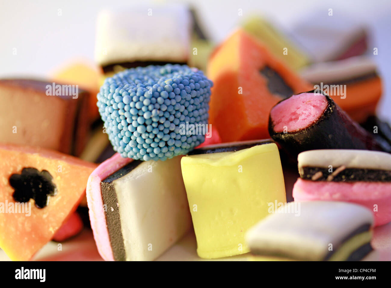 Liquorice allsorts sweets Stock Photo Alamy