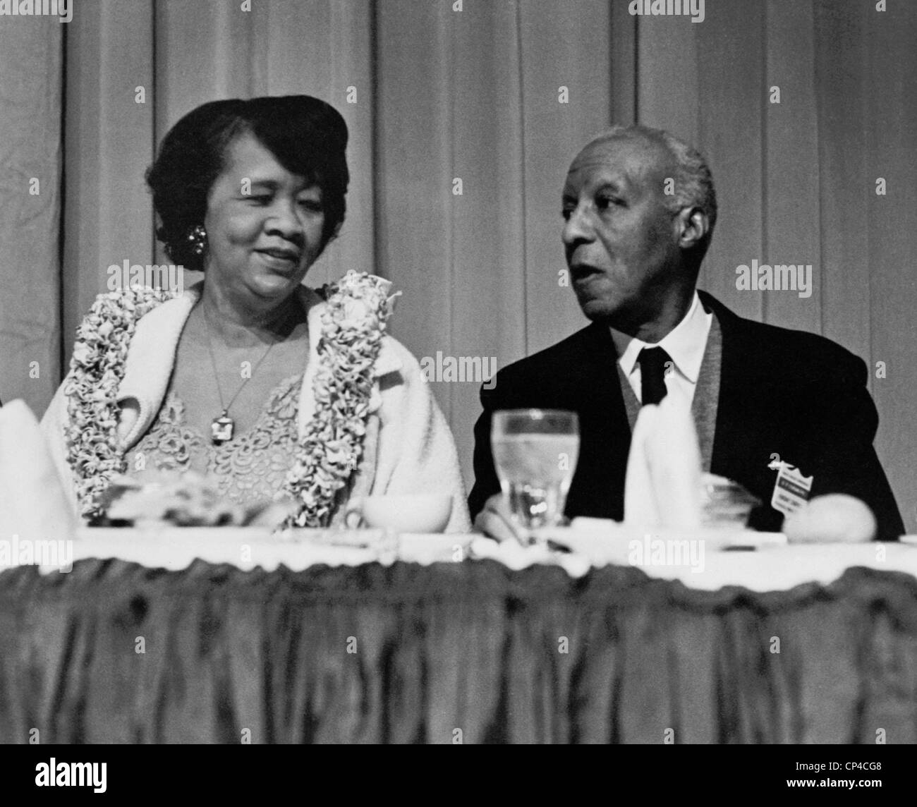 Dorothy Height and A. Philip Randolph in the early 1970s. Height was the president of the National Council of Negro Women for Stock Photo - Alamy