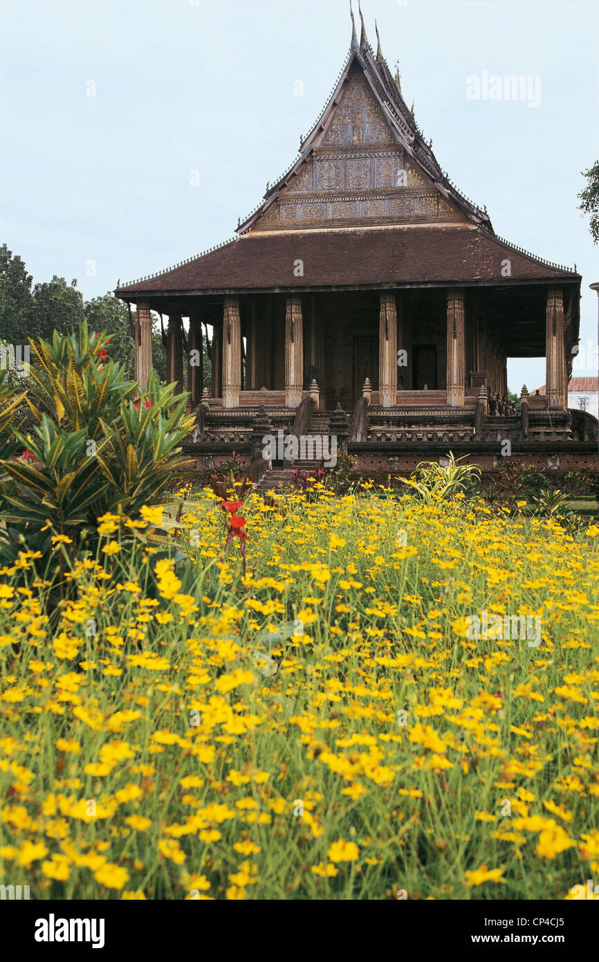 Laos Vientiane. The Vat Phra Keo, the pagoda was built in 1565 to