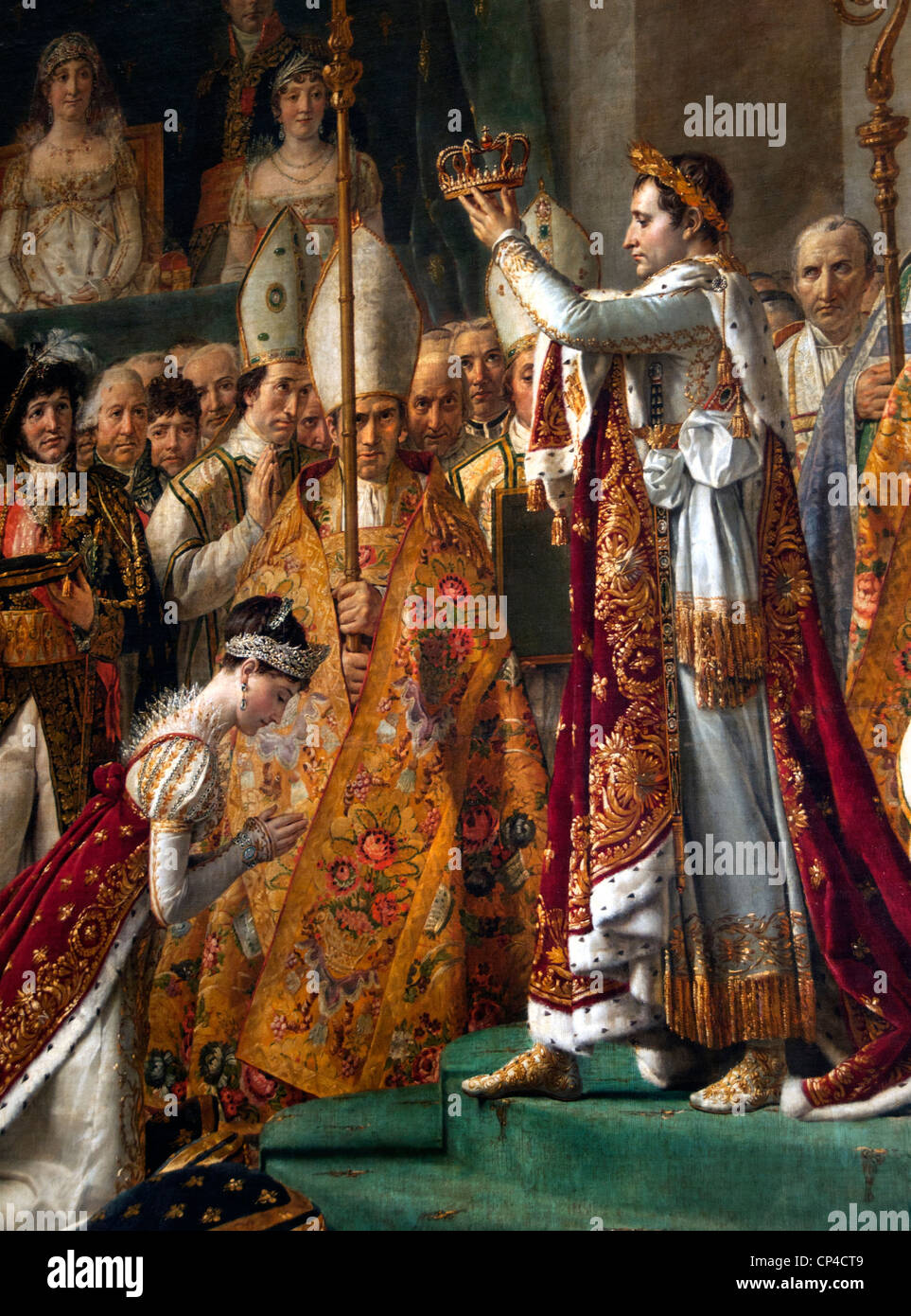 The Coronation  - Consecration Emperor Napoleon Bonaparte and Josephine 1807 Cathedral Notre Dame Paris Jacques-Louis David 1748 – 1825 France French Stock Photo