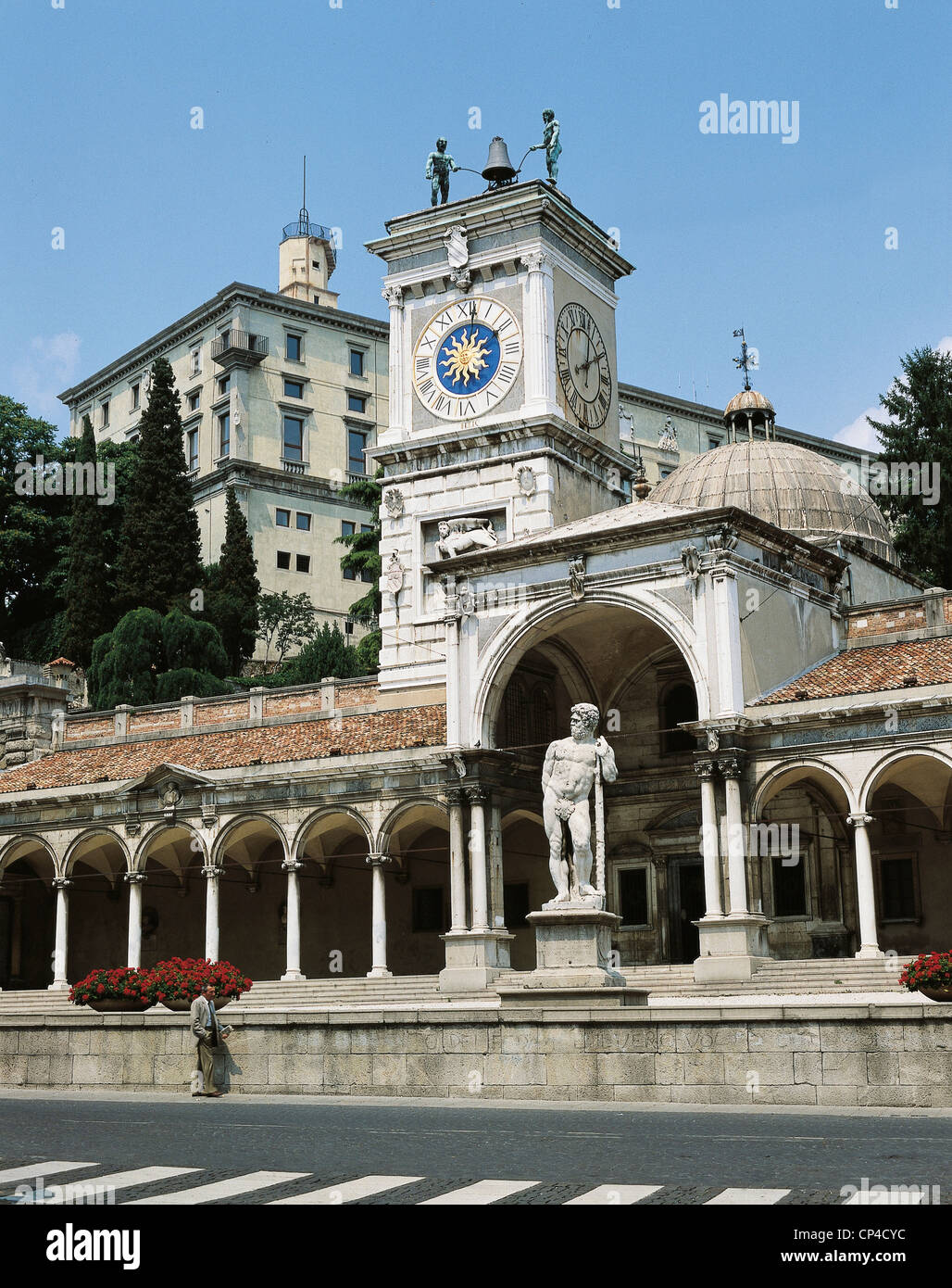 Clock tower and castle in Piazza Liberta, Udine, Friuli Venezia-Giulia,  Italy Stock Photo - Alamy