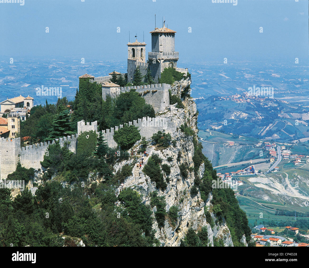 Souvenir Magnet San Marino - Guaita La Rocca, 14x14 Cm, Acryl, Kühlschrankmagnet