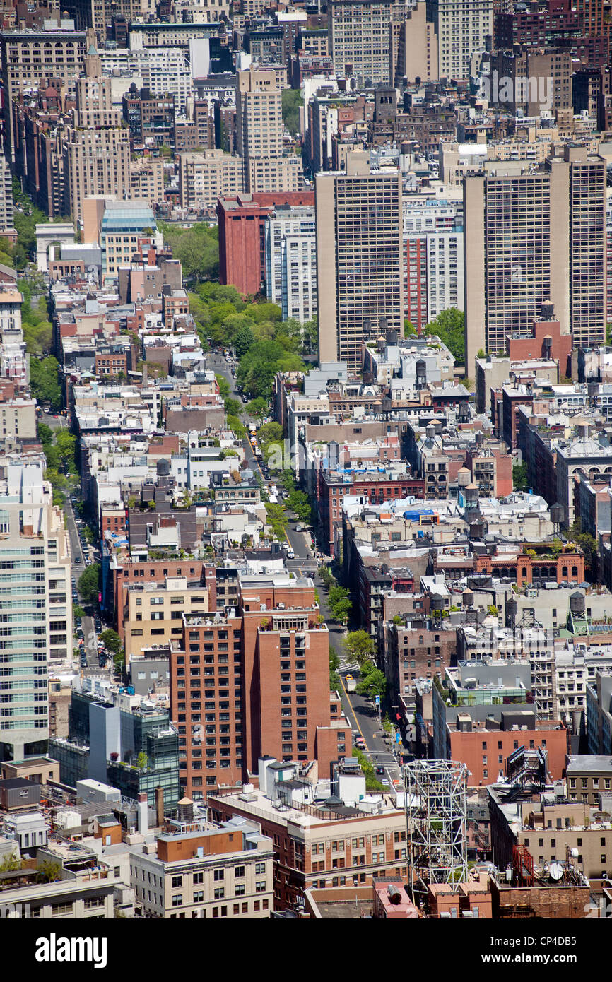 View of the New York neighborhoods of Soho and Greenwich Village Stock Photo