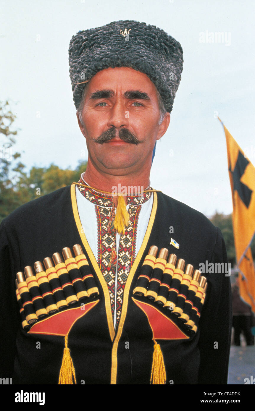 Ukraine - Kyiv (Kiev) - traditional Cossack costume Stock Photo