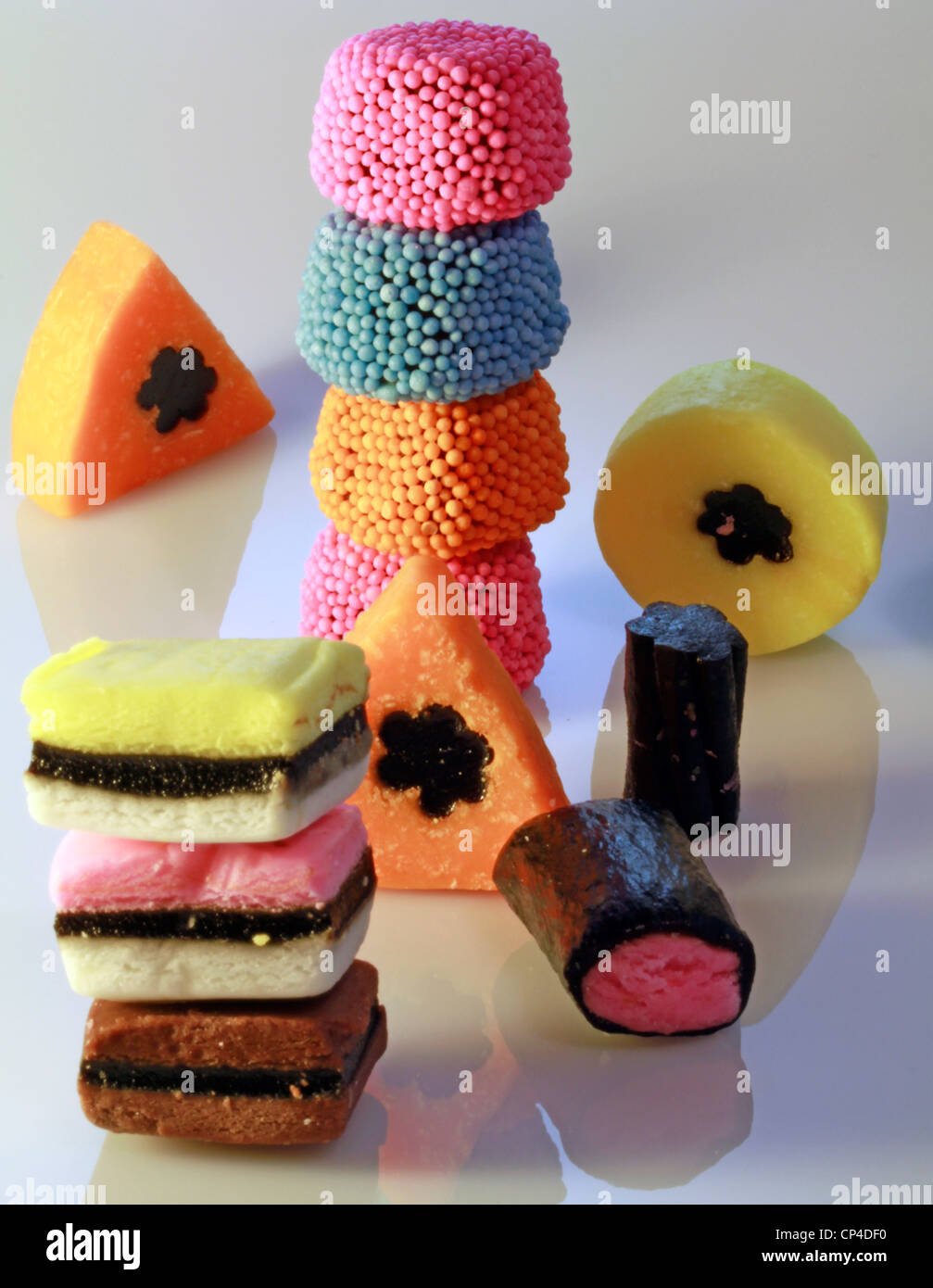 Liquorice allsorts sweets Stock Photo Alamy